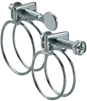 Anti-Corrosion Double Wire Hose Clamps with Cr3+ Coating